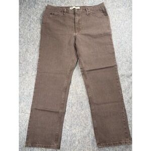 Lee Regular Fit Brown Denim Jeans Mens 40x32 Vintage Wash Workwear Y2K Pants